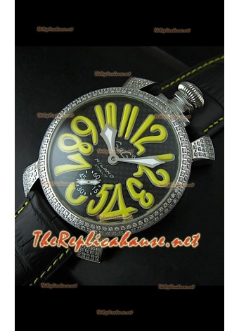 Reloj japonés GaGa Milano Manuale con esfera carbón oscuro