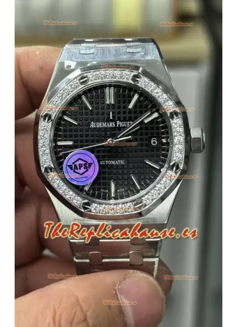 Audemars Piguet Royal Oak 37MM Reloj Dial Negro Movimiento 3120 - Réplica a Espejo 1:1