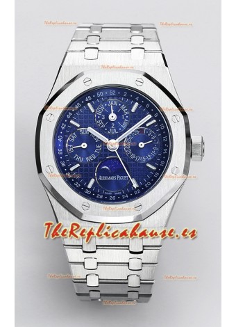 Audemars Piguet Royal Oak Calendario Perpetuo Réplica Suiza Acero 904L - Dial Azul