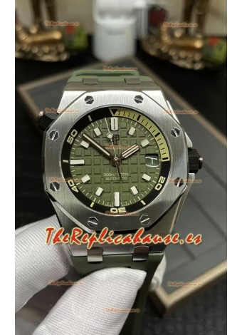Audemars Piguet Royal Oak 1:1 Reloj Réplica Suizo Definitivo con Dial Verde y Movimiento Cal.4308