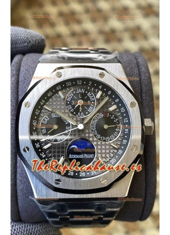Audemars Piguet Royal Oak Calendario Perpetuo Réplica Suizo Acero 904L Dial en Gris