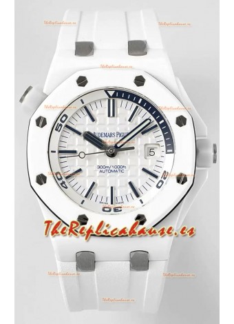 Audemars Piguet Royal Oak Offshore Cerámica Reloj Réplica Suizo 1:1 Definitiva Dial Blanco Movimiento Cal.3102