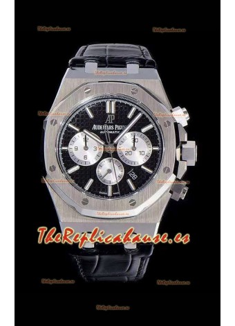 Audemars Piguet Royal Oak Chronograph Dial Negro Reloj Réplica a espejo 1:1 de Acero 904L