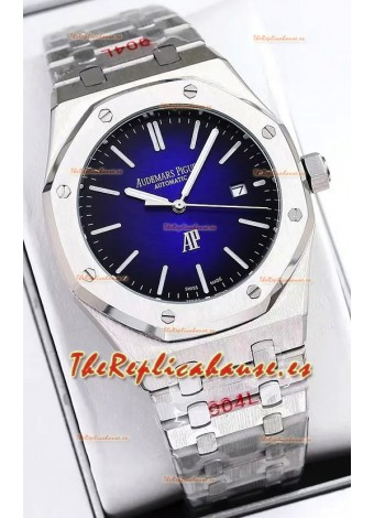 Audemars Piguet Royal Oak Jumbo Extra Thin Edition Reloj en Dial Azul - 39MM en Caja Acero 904L