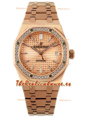 Audemars Piguet Royal Oak 37MM Reloj Caja Escarchada en Movimiento 3120 - Réplica Espejo 1:1