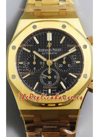 Audemars Piguet Royal Oak Cronógrafo Oro Amarillo Dial Dial Correa Acero Reloj Réplica Suiza