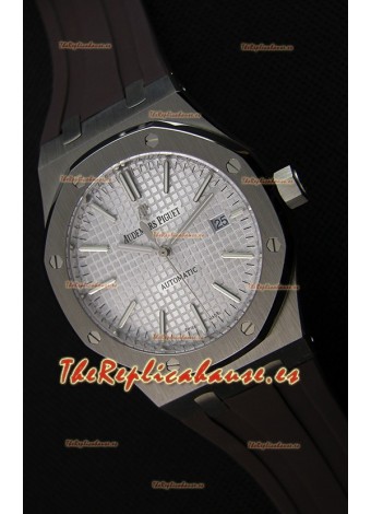 Audemars Piguet Royal Oak 41MM Dial Gris Correa de Goma - Reloj Réplica a espejo 1:1, Edición Última