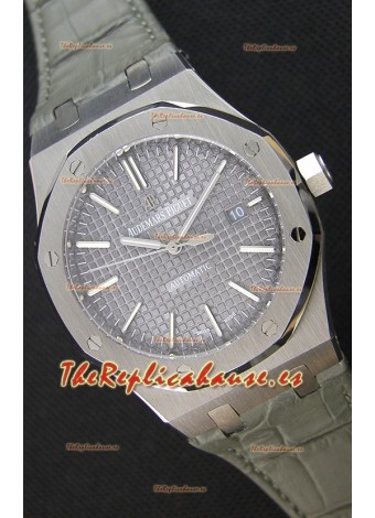 Audemars Piguet Royal Oak 41MM Dial Gris Correa de Piel - Reloj Réplica a espejo 1:1, Edición Última