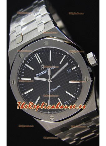Audemars Piguet Royal Oak 41MM Dial Negro Correa de Acero - Reloj Réplica a Espejo 1:1 Última Edición