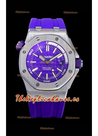 Audemars Piguet Royal Oak Reloj Réplica Suizo de Buzo Dial Azul Oscuro de Acero 904L 1:1 Movimiento Calidad 3120