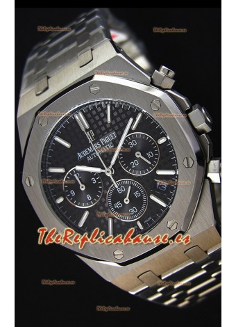 Audemars Piguet Royal Oak Reloj Réplica Cronógrafo de Cuarzo Suizo Dial Negro - 41MM