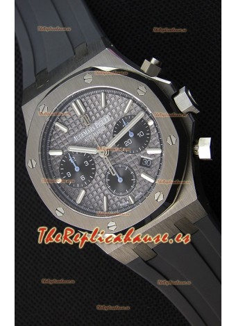 Audemars Piguet Royal Oak Reloj Réplica Suizo Cronógrafo Dial Gris tipo Pizarra Correa de Goma