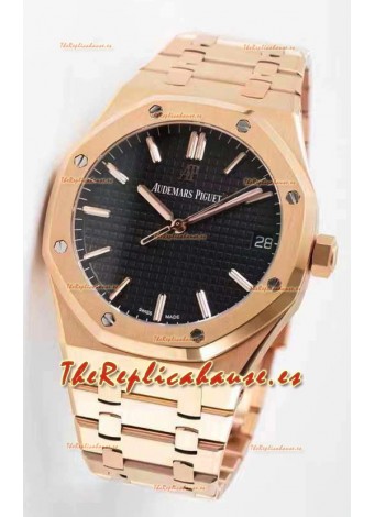 Audemars Piguet Royal Oak Reloj de Acero 904L 42MM Chapado en Oro Rosado - Ultimo Movimiento 1:1 3120