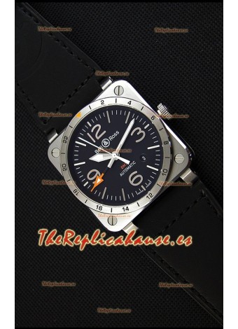 Bell & Ross BR03-93 GMT Reloj Réplica Suizo de Acero a espejo 1:1 Edición 42MM
