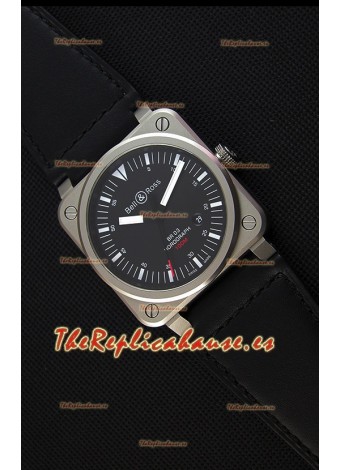 Bell & Ross BR03-92 Horograph Reloj Réplica a Espejo 1:1 - Dial Negro Correa de Piel Suiza
