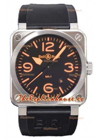 Bell and Ross BR03-92 MA-01 Edición Indicadores Naranjas Reloj Réplica Suiza