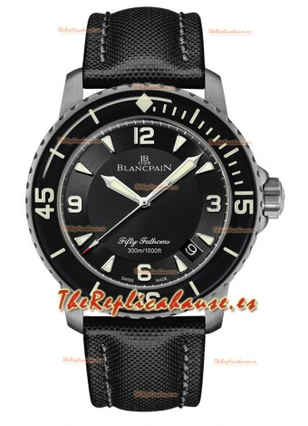 Blancpain Fifty Fathoms Automatique Titanium Edition Reloj Réplica Suiza en Calidad Espejo 1:1