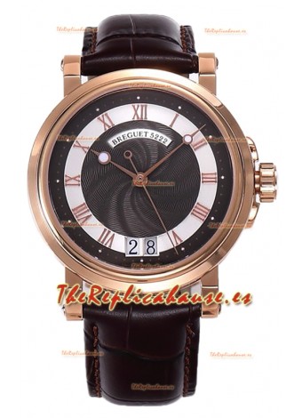 Breguet Marine Automatic Big Date 5817 Reloj Oro Rosado Dial Marrón 