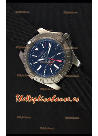 Breitling Avenger II BlackSteel GMT Reloj Réplica Suizo Correa de Nylon Reloj Réplica a Espejo 1:1