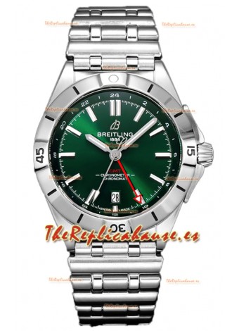Breitling Chronomat Automatic GMT 40 Dial Verde Reloj Réplica Suiza Espejo 1:1