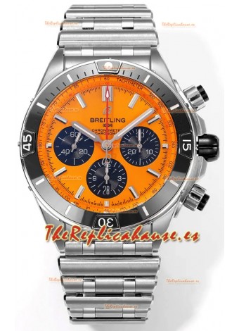 Breitling Chronomat B01 42 Edición Suiza Caja Acero 904L Dial Amarillo Pálido Reloj Réplica Espejo 1:1