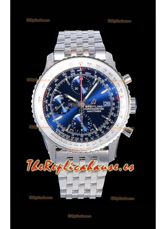 Breitling Navitimer 1 Cronógrafo 41MM Reloj Suizo Dial Azul en Acero 904L - Correa de Acero