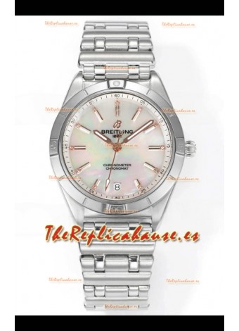 Breitling Chronomat 36MM Acero Inoxidable Casing Reloj Réplica Espejo 1:1 Dial Perla