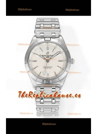 Breitling Chronomat 36MM Acero Inoxidable Casing Reloj Réplica Espejo 1:1 Dial Blanco