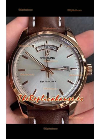 Breitling Transocean Dia y Noche Reloj Réplica Suizo en Dial Blanco Edición Espejo 1:1