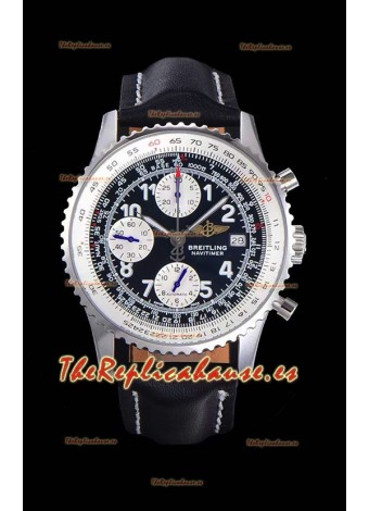 Breitling Navitimer Chronograph 41MM Reloj Réplica Suizo a Espejo 1:1 Caja de Acero 904L con Correa de Piel color Negro