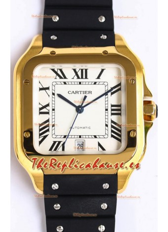 Santos De Cartier Caja Oro Amarillo Reloj Réplica Suizo a Espejo 1:1 40MM