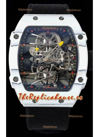 Richard Mille RM027-02 Rafael Nadal Genuino Movimiento Tourbillon Reloj Réplica a Espejo 1:1