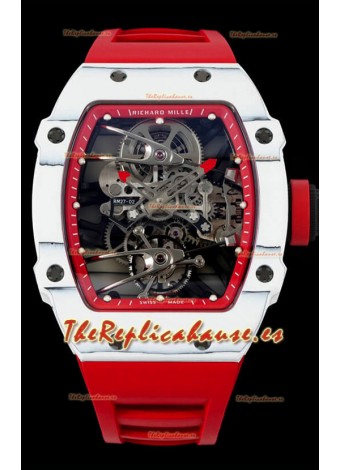 Richard Mille RM027-02 Rafael Nadal Genuino Movimiento Tourbillon Reloj Réplica a Espejo 1:1