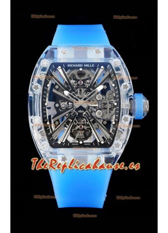 Richard Mille RM12-01 Caja de Zafiro con Genuino Movimiento Tourbillon Réplica Definitiva 1:1
