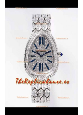 Bvlgari Edición Serpenti Seduttori Relon Caja Acero Diamantes - Réplica Espejo 1:1