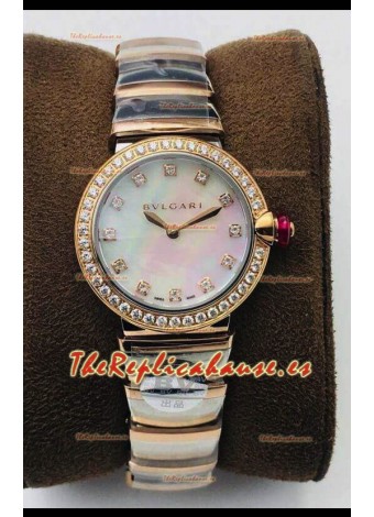 Bvlgari LVCEA Edition Reloj en Dos Tonos Acero Oro Rosado - Réplica a Espejo 1:1