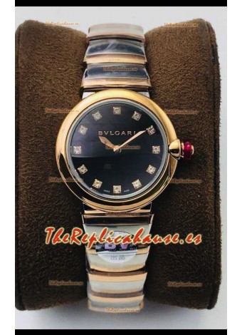 Bvlgari LVCEA Edition Reloj en Dos Tonos Acero Oro Rosado - Réplica a Espejo 1:1