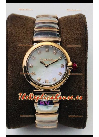 Bvlgari LVCEA Edition Reloj en Dos Tonos Acero Oro Rosado - Réplica a Espejo 1:1