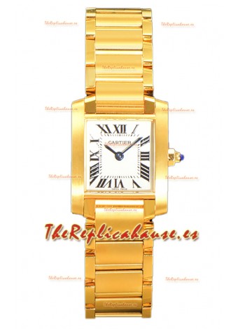 Cartier Tank Francaise Oro Amarillo Reloj Répolica de Cuarzo Suizo 25.70MM