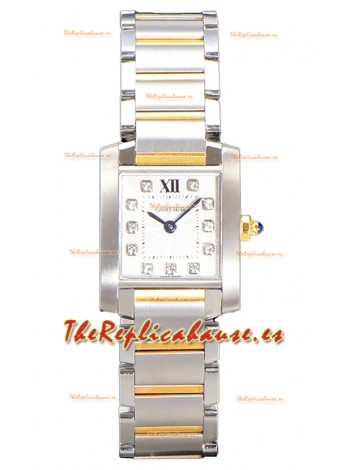 Cartier Tank Francaise Oro Amarillo Dos Tonos Reloj Réplica Cuarzo Suizo 25.70MM