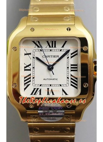 Santos De Cartier Réplica Espejo 1:1 - 36MM Oro Amarillo Reloj Movimiento Suizo