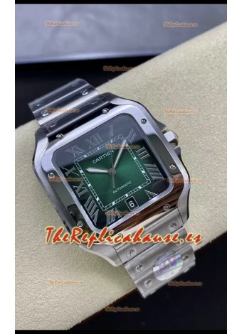 Cartier Santos De Cartier 904L Acero Dial Verde Réplica Espejo 1:1 - Reloj Acero Inoxidable 40MM Stainless