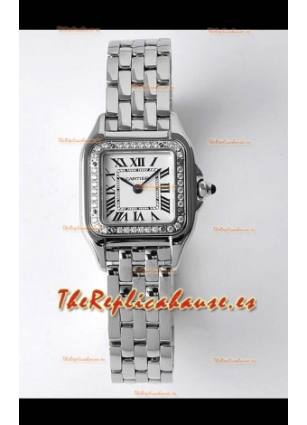 Cartier Edición PANTHERE 22MM Réplica Suiza Calidad a Espejo 1:1 Dial Blanco - Bisel Diamantes
