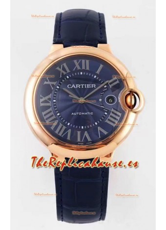 Ballon De Cartier Suizo Automático Calidad Espejo 1:1 42MM Caja Oro Rosado