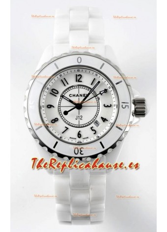 Chanel J12 Ladies Reloj Caja Cerámica Blanca Reloj Réplica Espejo 1:1