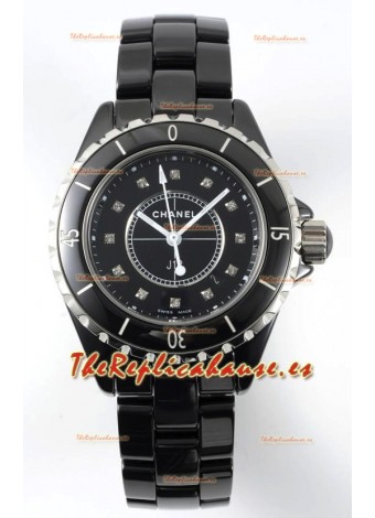 Chanel J12 Ladies Caja Cerámica Negra Reloj Réplica Espejo 1:1