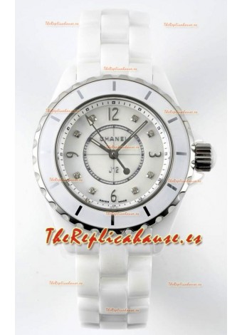 Chanel J12 Ladies Reloj Caja Cerámica Blanca Reloj Réplica Espejo 1:1