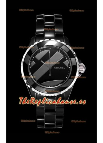 Chanel J12 Untitled Reloj Caja Cerámica Negra Reloj a Espejo 1:1 - 38MM Movimiento Automático