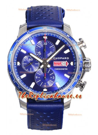 Chopard Mille Miglia GTA Chronograph Dial Azul - Caja Acero Reloj Réplica Espejo 1:1 