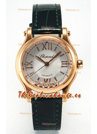 Chopard Happy Sport Reloj Réplica Suizo Automático  - Caja Oro Rosado - 30MM 